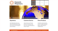 Desktop Screenshot of genesispolymers.com