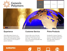 Tablet Screenshot of genesispolymers.com